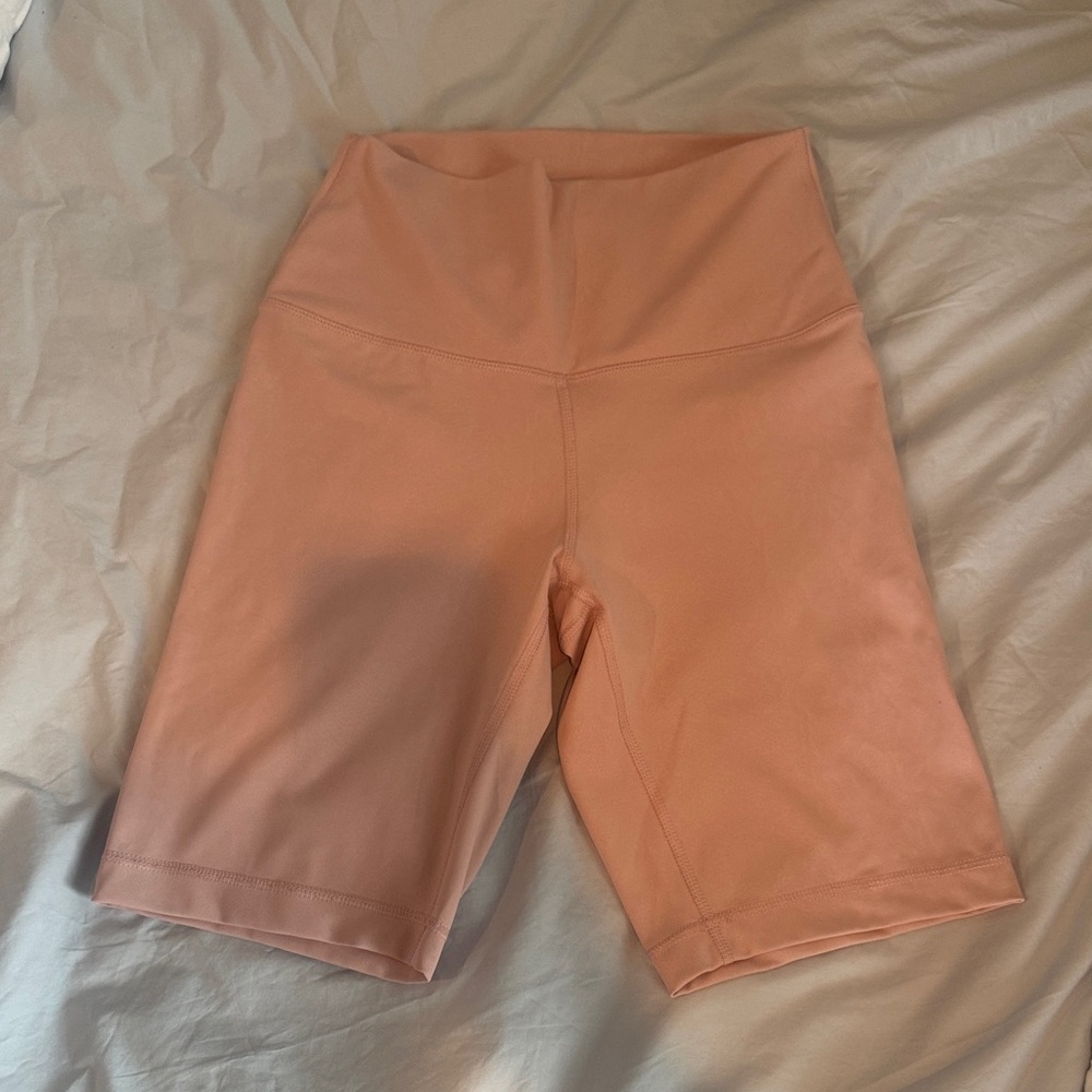 90 Degree By Reflex Peach High-Waist Bike Shorts